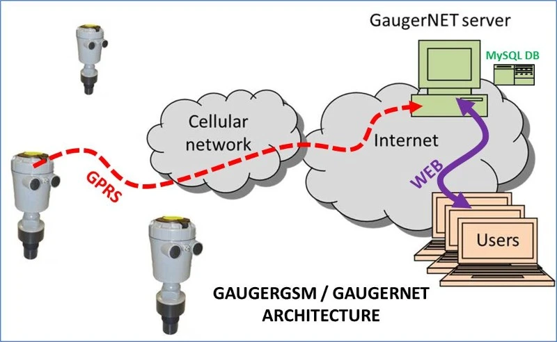 GaugerGSM GPRS Architecture GaugerGSM GPRS Architecture