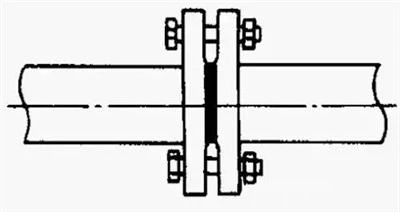 Flange, threaded radar connection